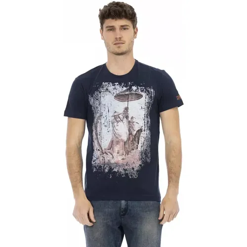 Action Rundhals T-Shirt , Herren, Größe: S - Trussardi - Modalova