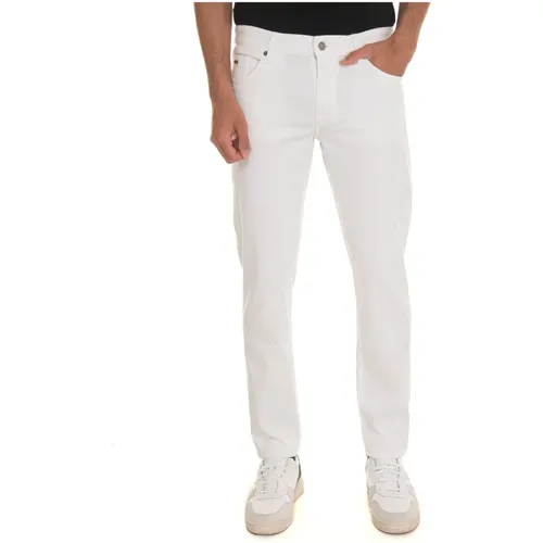 Pocket Denim Jeans mit Leder-Passante , Herren, Größe: W40 - Boss - Modalova