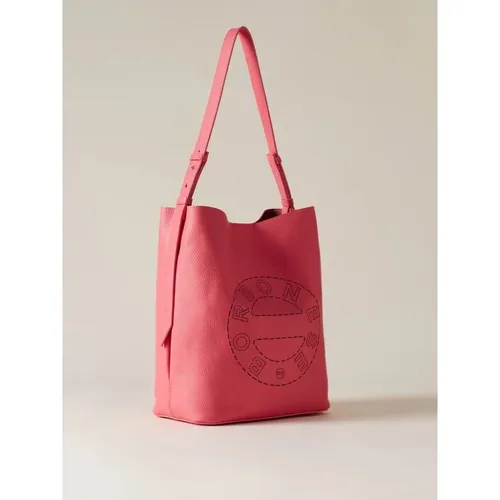 Mayfair-inspirierte Leder Bucket Tasche , Damen, Größe: ONE Size - Borbonese - Modalova
