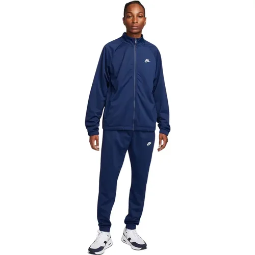 Blauer Poly-Knit Trainingsanzug Set , Herren, Größe: L - Nike - Modalova