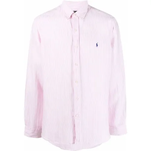 Linen Button-Down Shirt , male, Sizes: L, M - Polo Ralph Lauren - Modalova