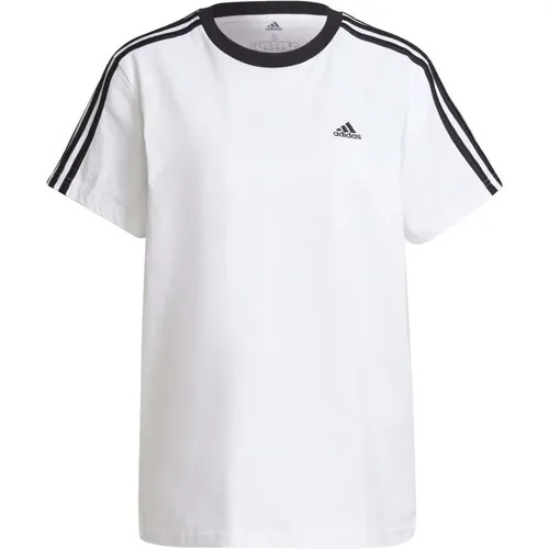 Essentials 3 Streifen T-shirt , Damen, Größe: L - Adidas - Modalova