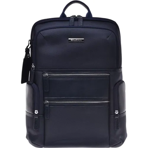 Backpack in calfskin and nylon , male, Sizes: ONE SIZE - Baldinini - Modalova