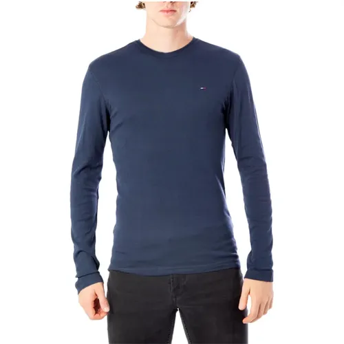 Blaues Langarm T-Shirt - Tommy Hilfiger - Modalova