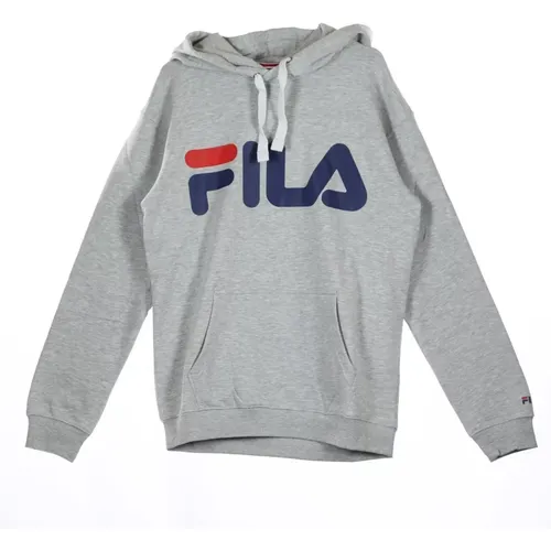 Klassisches Logo Hoodie Hellgrau , Herren, Größe: XL - Fila - Modalova