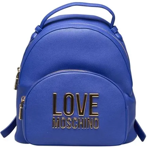 Blauer Rucksack mit verstellbaren Riemen - Love Moschino - Modalova