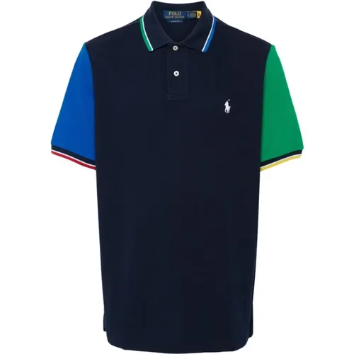 Blaues Polo-Shirt Baumwolle Logo , Herren, Größe: S - Ralph Lauren - Modalova