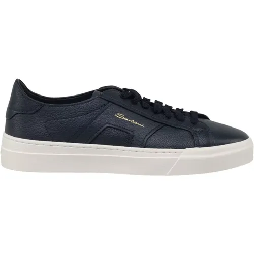 DBS Leather Sneakers , male, Sizes: 8 1/2 UK, 6 UK, 9 UK, 10 UK, 7 1/2 UK, 7 UK - Santoni - Modalova