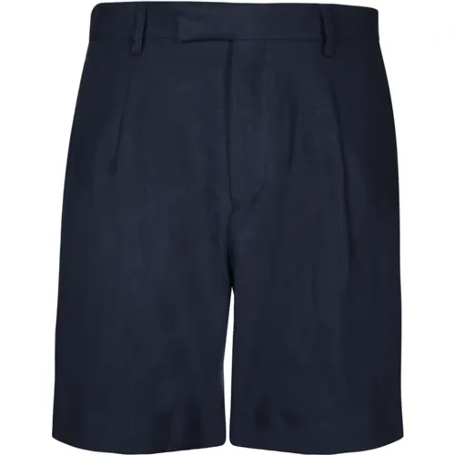 Linen Bermuda Shorts , male, Sizes: M - Lardini - Modalova