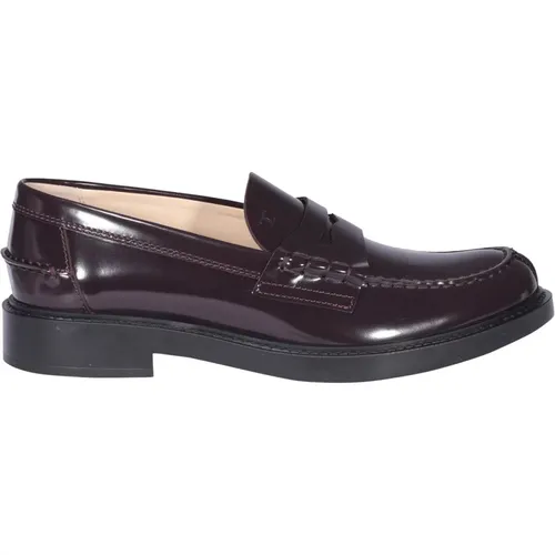 Flat Shoes Bordeaux Slipper , female, Sizes: 3 UK - TOD'S - Modalova