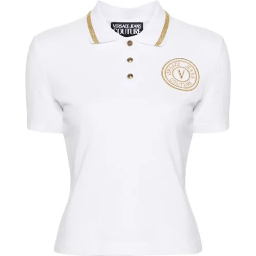 Weiße T-Shirts & Polos für Frauen , Damen, Größe: M - Versace Jeans Couture - Modalova