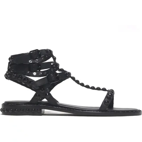 Play Bis Leather Sandal with Crystals , female, Sizes: 6 UK - Ash - Modalova