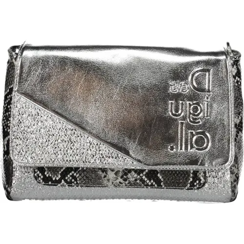 Elegant Silver Handbag , female, Sizes: ONE SIZE - Desigual - Modalova