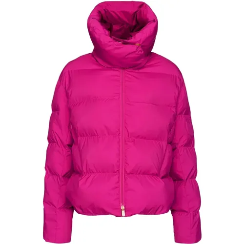 Hooded Technical Fabric Puffer Jacket , female, Sizes: S - pinko - Modalova
