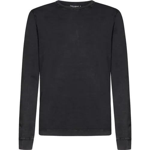 Crew-Neck Cotton Sweatshirt , male, Sizes: L, XL - Dolce & Gabbana - Modalova