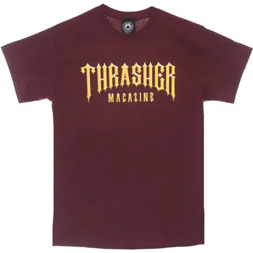 Maroon Logo Tee Kurzarm T-shirt , unisex, Größe: M - Thrasher - Modalova