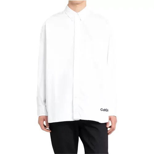 Weiße Button-Down Taschenhemd - Comme des Garçons - Modalova