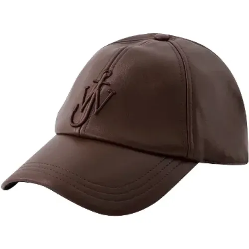 Marron Leather Hats , female, Sizes: ONE SIZE - JW Anderson - Modalova