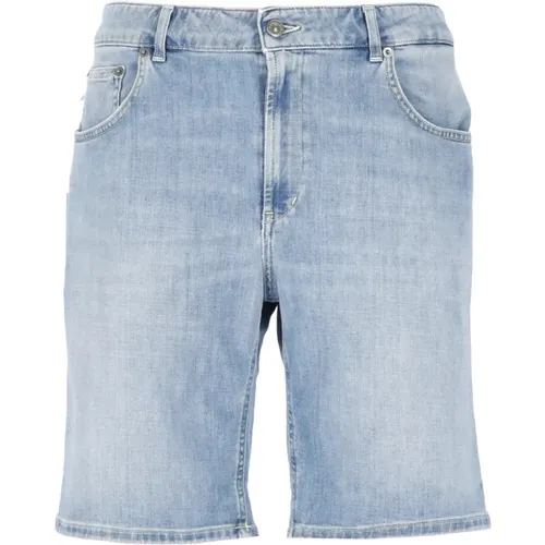 Blaue Bermuda-Shorts aus Baumwolle , Herren, Größe: W33 - Dondup - Modalova