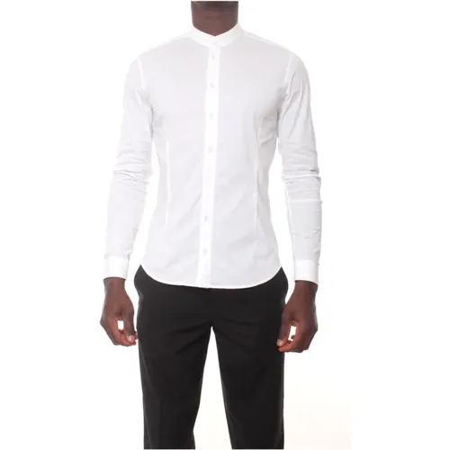 Slim Fit Korean Collar Shirt , male, Sizes: 3XL, M - PATRIZIA PEPE - Modalova