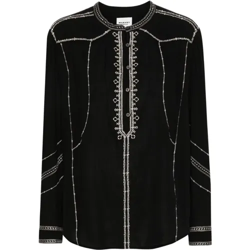 Schwarzer Pullover mit langen Ärmeln , Damen, Größe: XS - Isabel Marant Étoile - Modalova