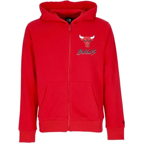 Chicago Bulls Zip Hoodie Rot , Herren, Größe: S - new era - Modalova