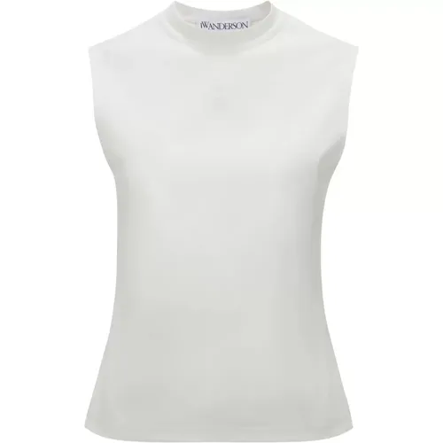 Sleeveless Top Stretch Jersey Embroidered , female, Sizes: 2XS, M - JW Anderson - Modalova