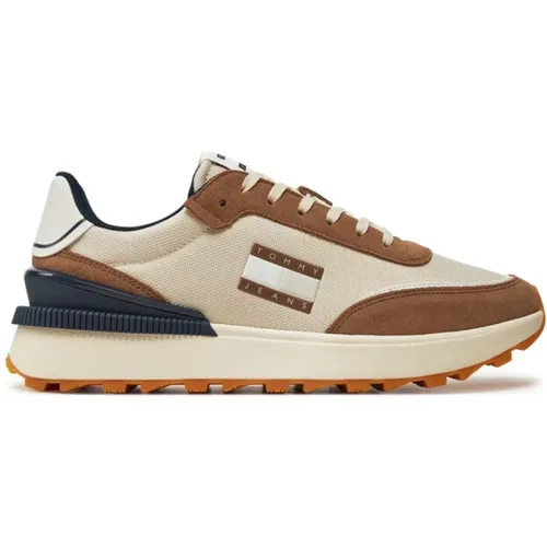 Mesh Leder Laufschuhe Braun - Tommy Jeans - Modalova