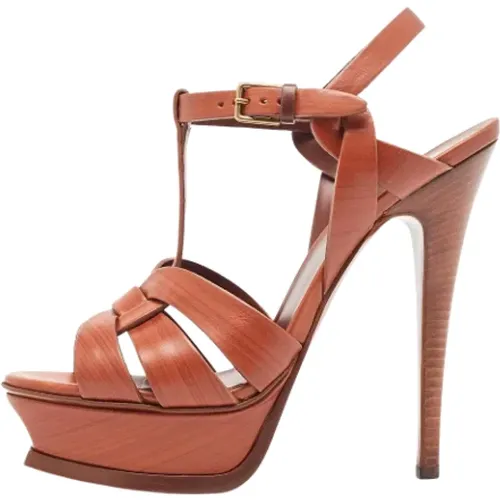 Pre-owned Leather sandals , female, Sizes: 3 UK - Yves Saint Laurent Vintage - Modalova