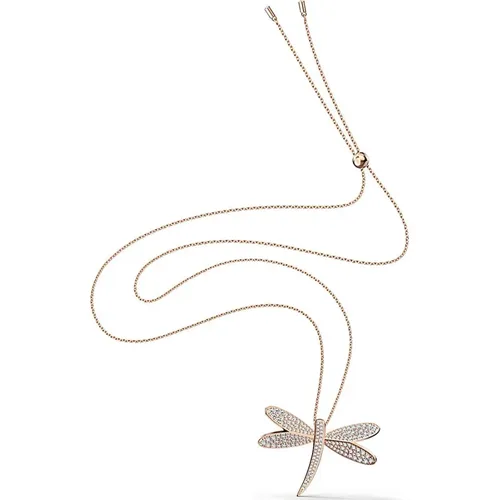 Libelle Anhänger Halskette Kristall Gold - Swarovski - Modalova