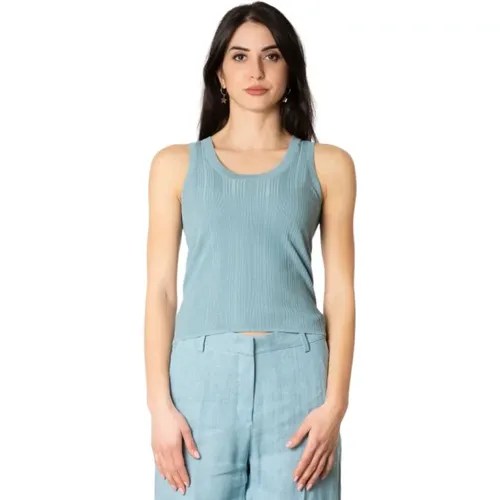 Geripptes ärmelloses Top in Aqua - Max Mara Weekend - Modalova