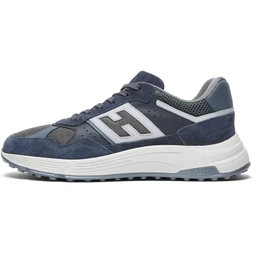 Hyperlight Runner Navy Designer Trainer , male, Sizes: 9 UK, 6 UK, 8 1/2 UK, 7 UK, 7 1/2 UK, 6 1/2 UK, 8 UK - Hogan - Modalova