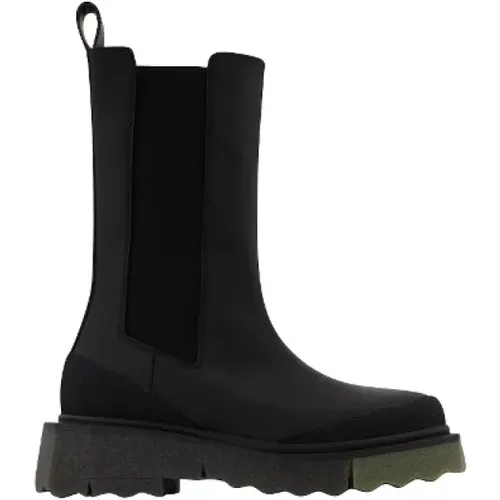 Leather boots , female, Sizes: 7 UK - Off White - Modalova