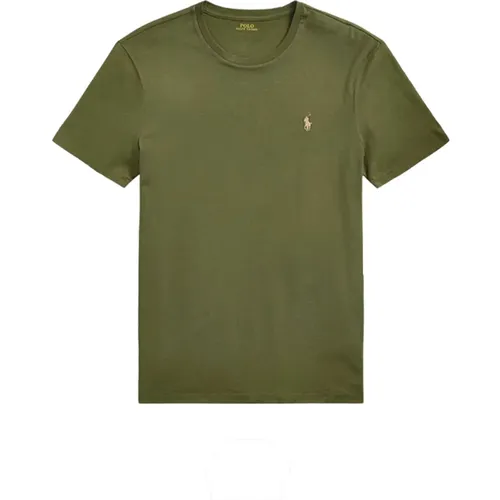 Stylishe T-Shirts für Männer und Frauen,Grünes Baumwoll-Crew-Neck T-Shirt - Ralph Lauren - Modalova