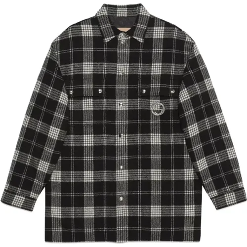 Plaid Check Flannel Shirt , female, Sizes: S - Gucci - Modalova