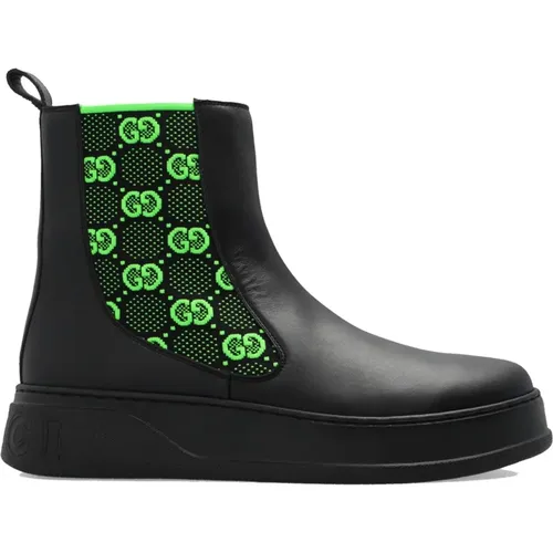 Leder High-Top Stiefel Gucci - Gucci - Modalova