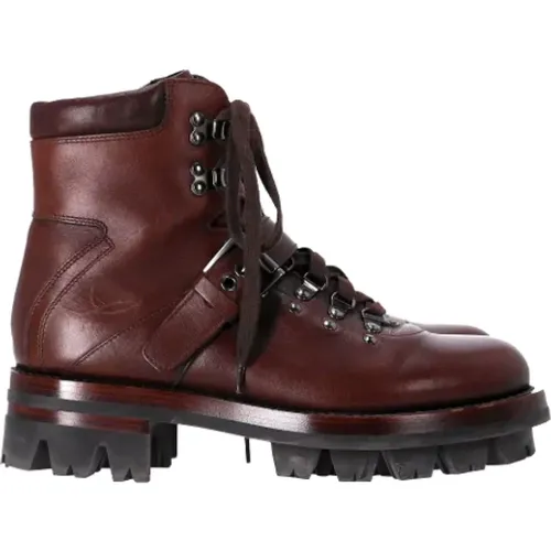 Pre-owned Leather boots , male, Sizes: 3 1/2 UK - Prada Vintage - Modalova