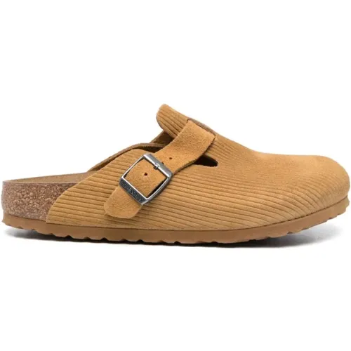 Leder Clogs Geripptes Design Herren , Herren, Größe: 42 EU - Birkenstock - Modalova