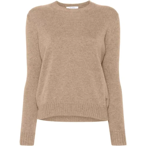 Kaschmir Strickpullover Taupe Braun , Damen, Größe: M - Max Mara - Modalova