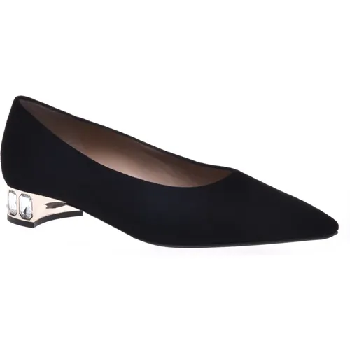 Court shoes in suede , Damen, Größe: 36 1/2 EU - Baldinini - Modalova