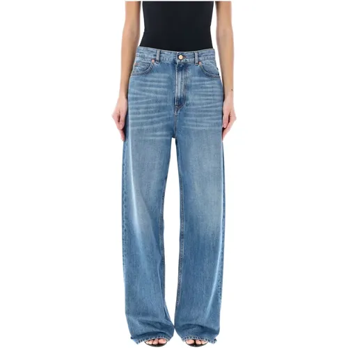 Denim Jeans with V Gold Detail , female, Sizes: W26 - Valentino Garavani - Modalova