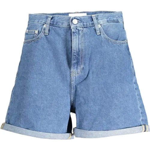 Mom Jeans Shorts Button Zip Logo , female, Sizes: W30, W29, W25, W31, W27, W28, W26 - Calvin Klein - Modalova