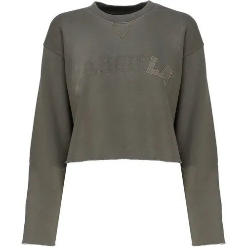 Cotton Sweatshirt with Brand Logo , female, Sizes: S - Maison Margiela - Modalova