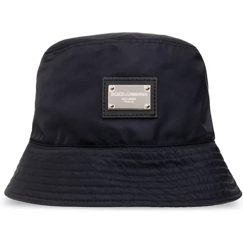 Bucket hat with logo , Herren, Größe: 59 CM - Dolce & Gabbana - Modalova