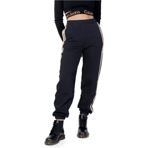 Schwarze Hose für Damen , Damen, Größe: M - Calvin Klein Jeans - Modalova