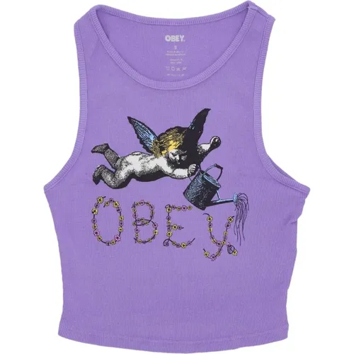 Cherub Megan Tanks Lila Blume Top - Obey - Modalova