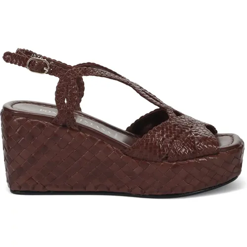 Hand-braided Leather Platform Sandal , female, Sizes: 4 UK - Pons Quintana - Modalova