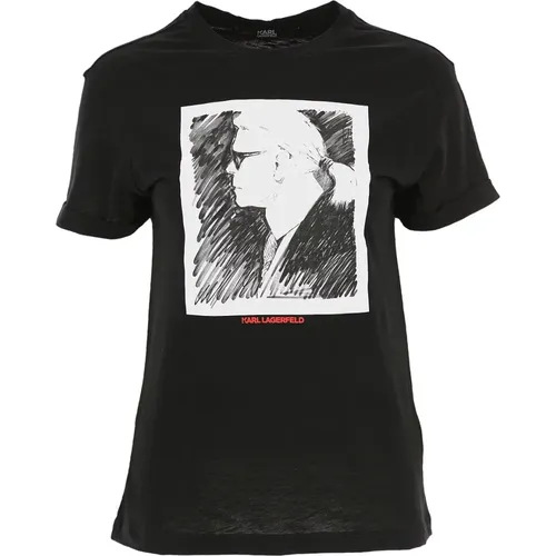 Karl Legend Profile Tshirt , female, Sizes: S - Karl Lagerfeld - Modalova