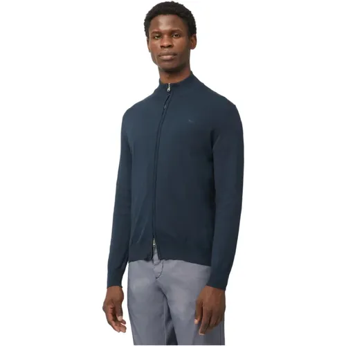 Blauer Zip-Sweater Casual-Stil , Herren, Größe: M - Harmont & Blaine - Modalova