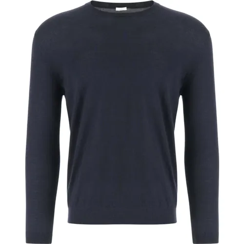 Kaschmir-Mix Rundhalsausschnitt Pullover Marine , Herren, Größe: 3XL - Malo - Modalova